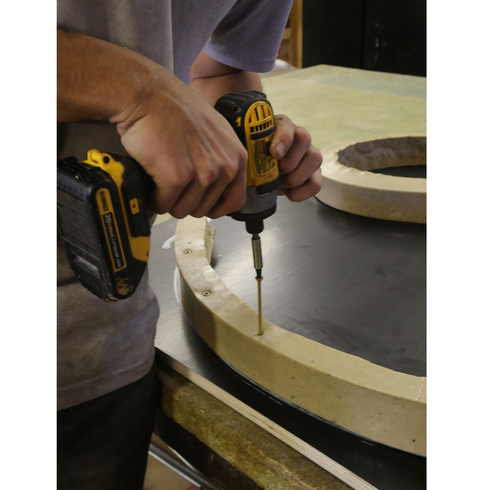 Removing Screws from Form Liner Concrete Countertop Form Liner