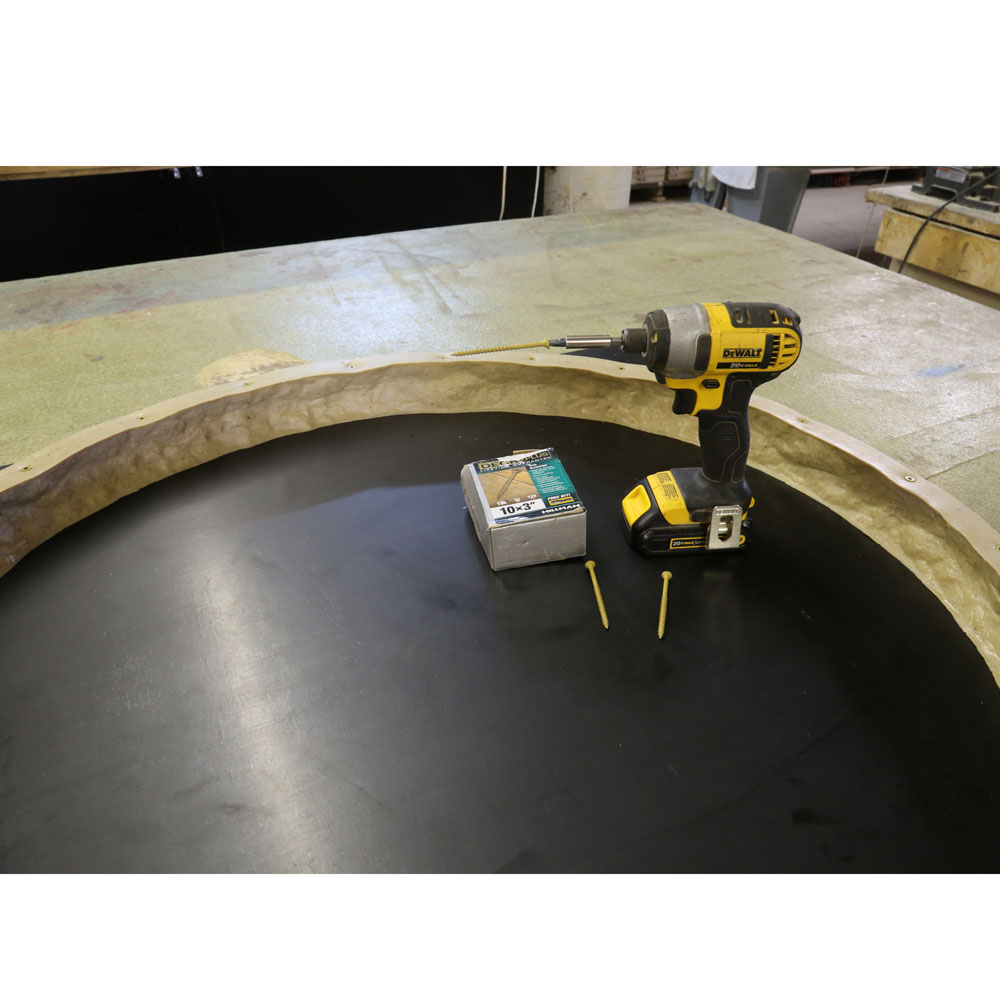 Materials to Screw Down Form Liner Concrete Countertop Edge Form