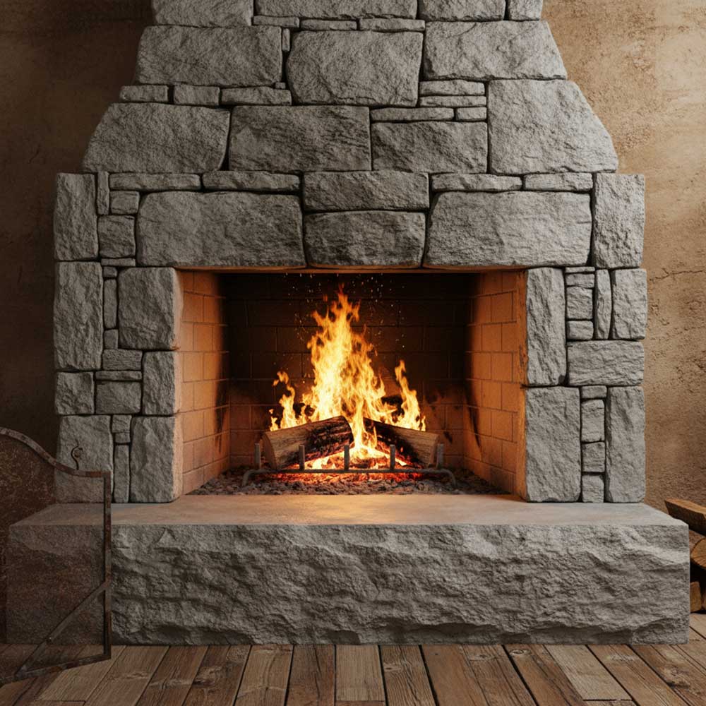 Concrete Fireplace Hearth