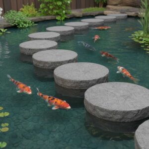 Stone Master Molds Rubber Molds for Concrete, Water Stepping Stone Mold, 18″ Diameter x 6″ Deep